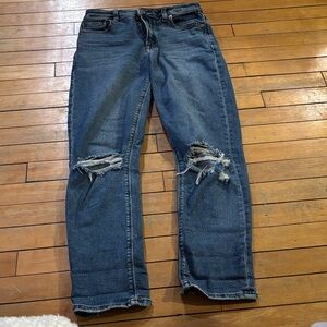 EUC American Eagle Outfitters MOM distressed Denim Jeans